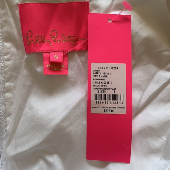 Lilly Pulitzer Bonni Eyelet Dress Resort White NWT - Picture 7 of 8